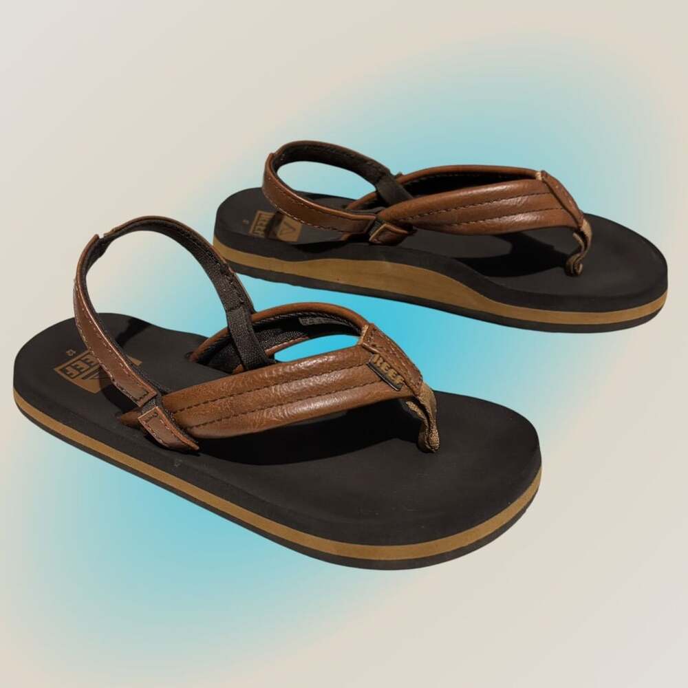 Reef Little Ahi Sandals Size 12 Brown Water Friendly Toddler Flip Flops
